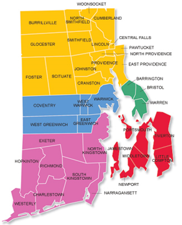 rhode island county map Assisted Living Providers rhode island county map